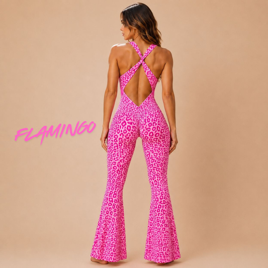 ANIMAL INSTINCTS FLARED JUMPSUIT