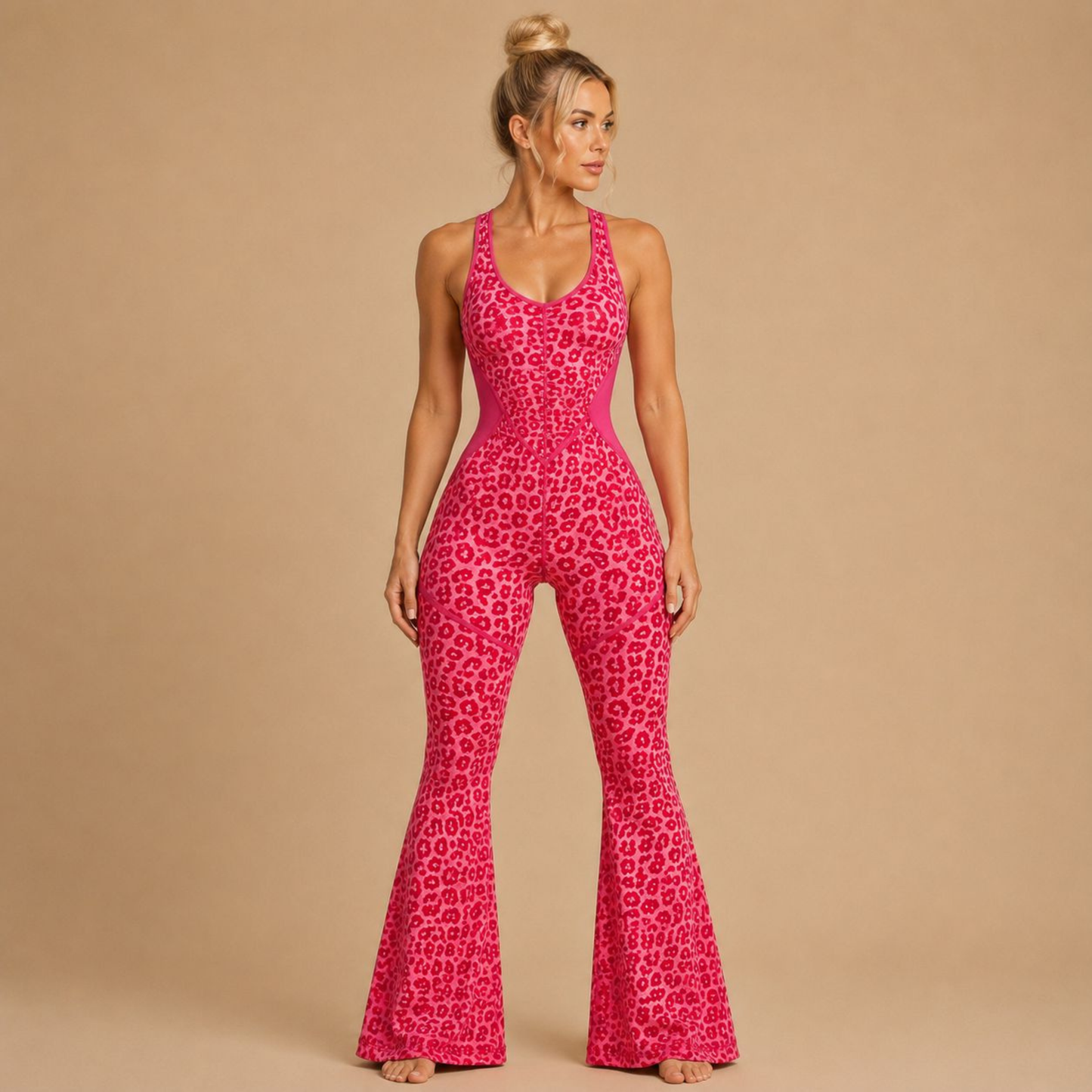 ANIMAL INSTINCTS FLARED JUMPSUIT