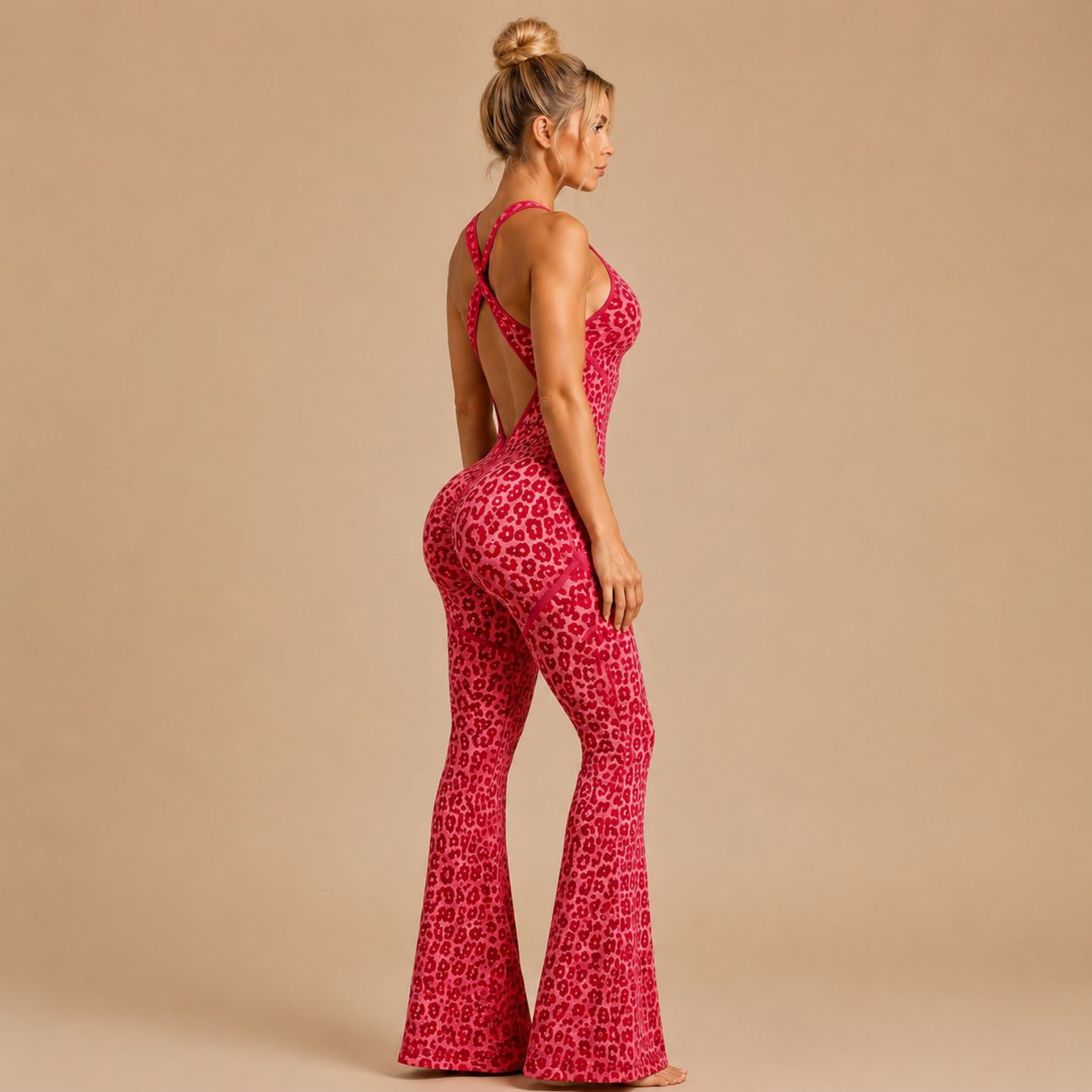 ANIMAL INSTINCTS FLARED JUMPSUIT