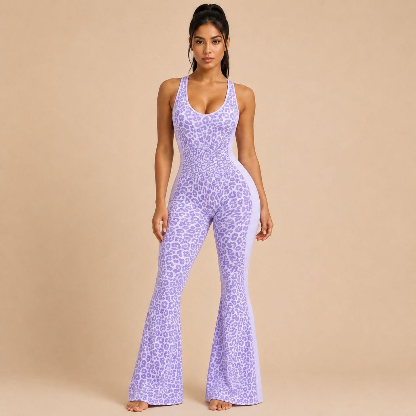 ANIMAL INSTINCTS FLARED JUMPSUIT