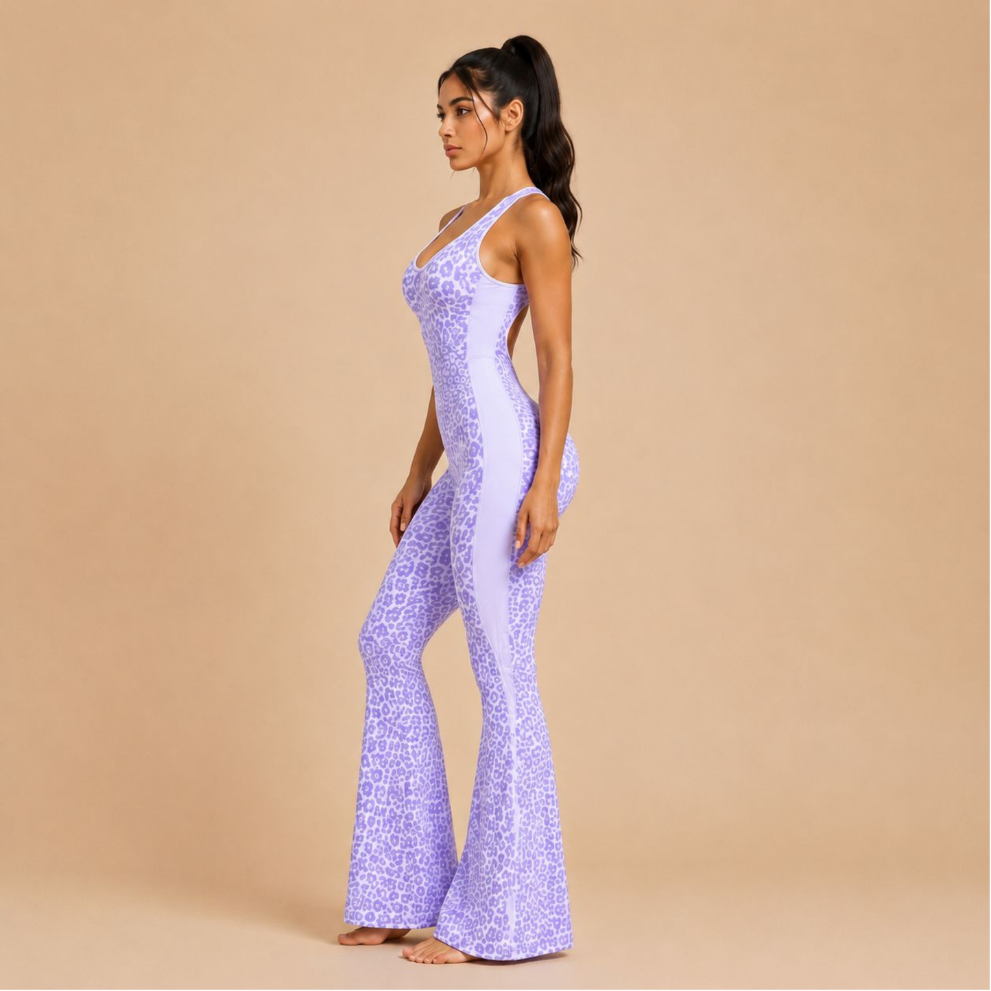ANIMAL INSTINCTS FLARED JUMPSUIT