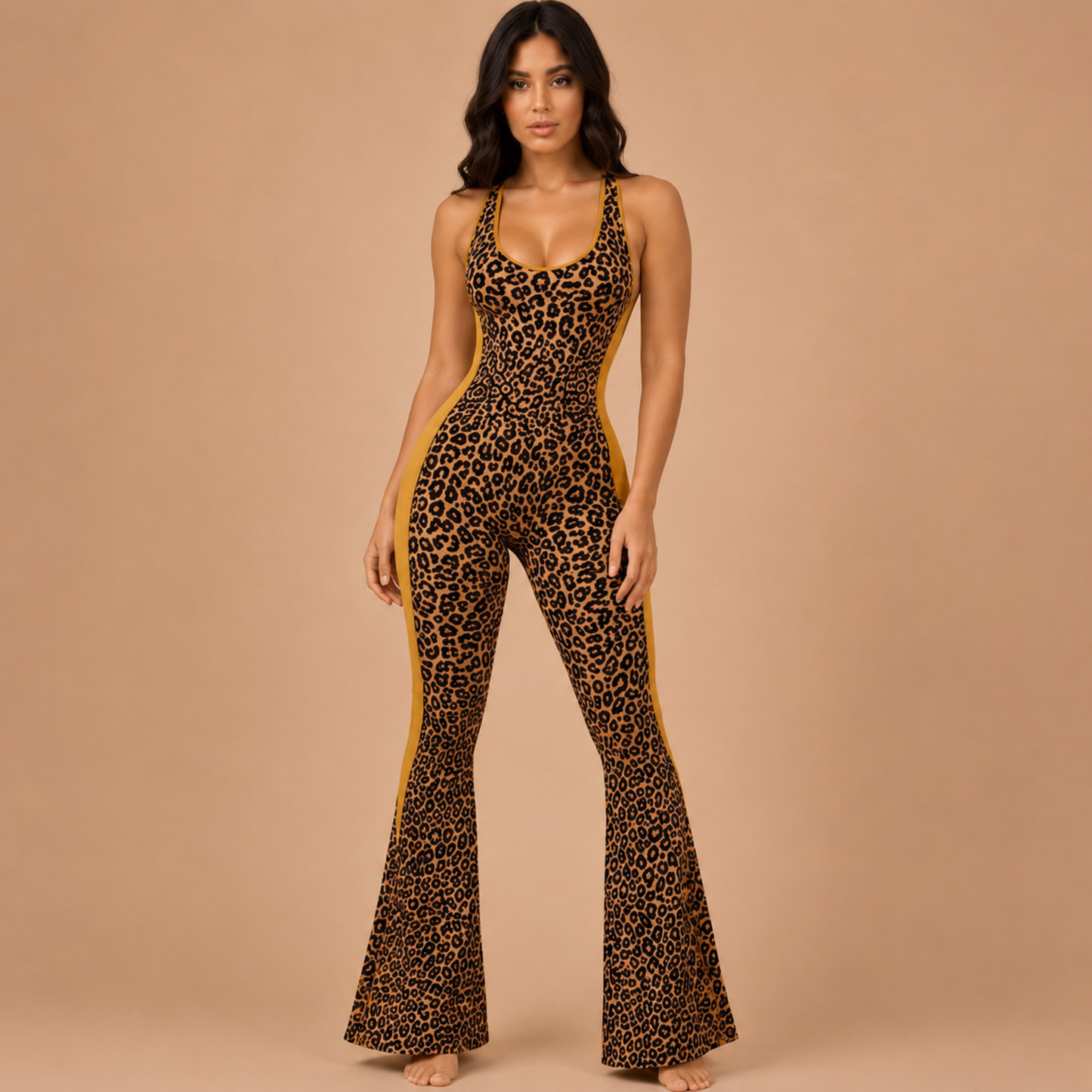ANIMAL INSTINCTS FLARED JUMPSUIT