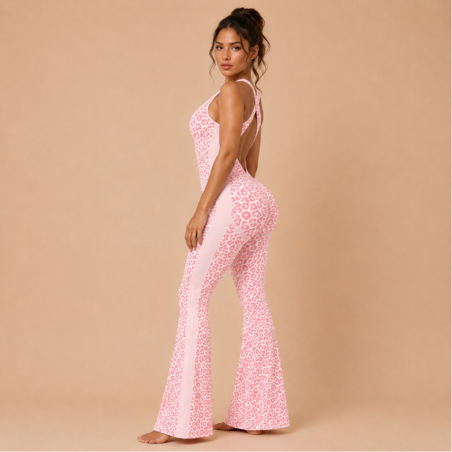 ANIMAL INSTINCTS FLARED JUMPSUIT