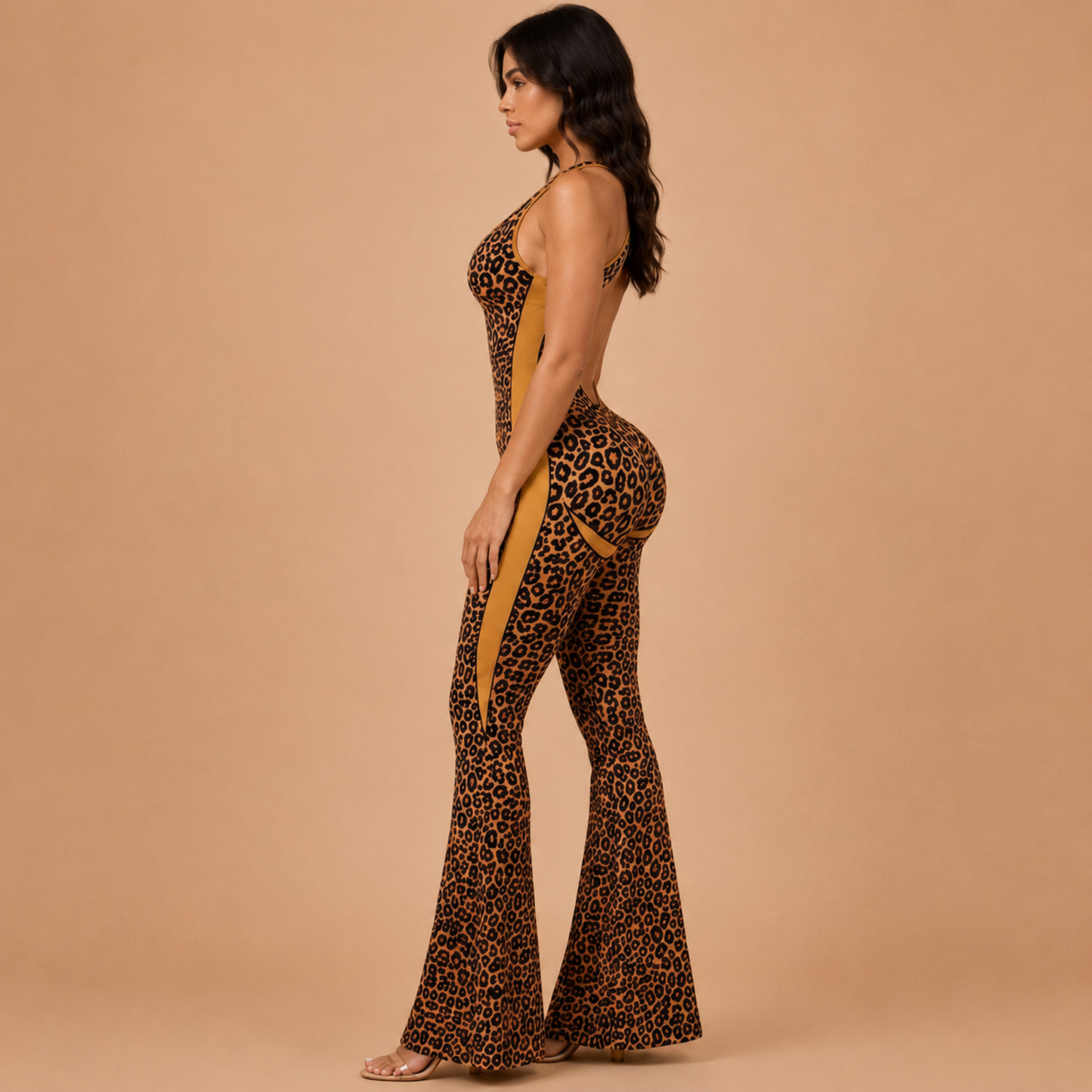 ANIMAL INSTINCTS FLARED JUMPSUIT