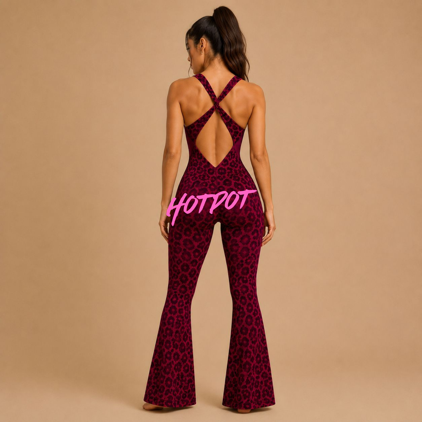 ANIMAL INSTINCTS FLARED JUMPSUIT