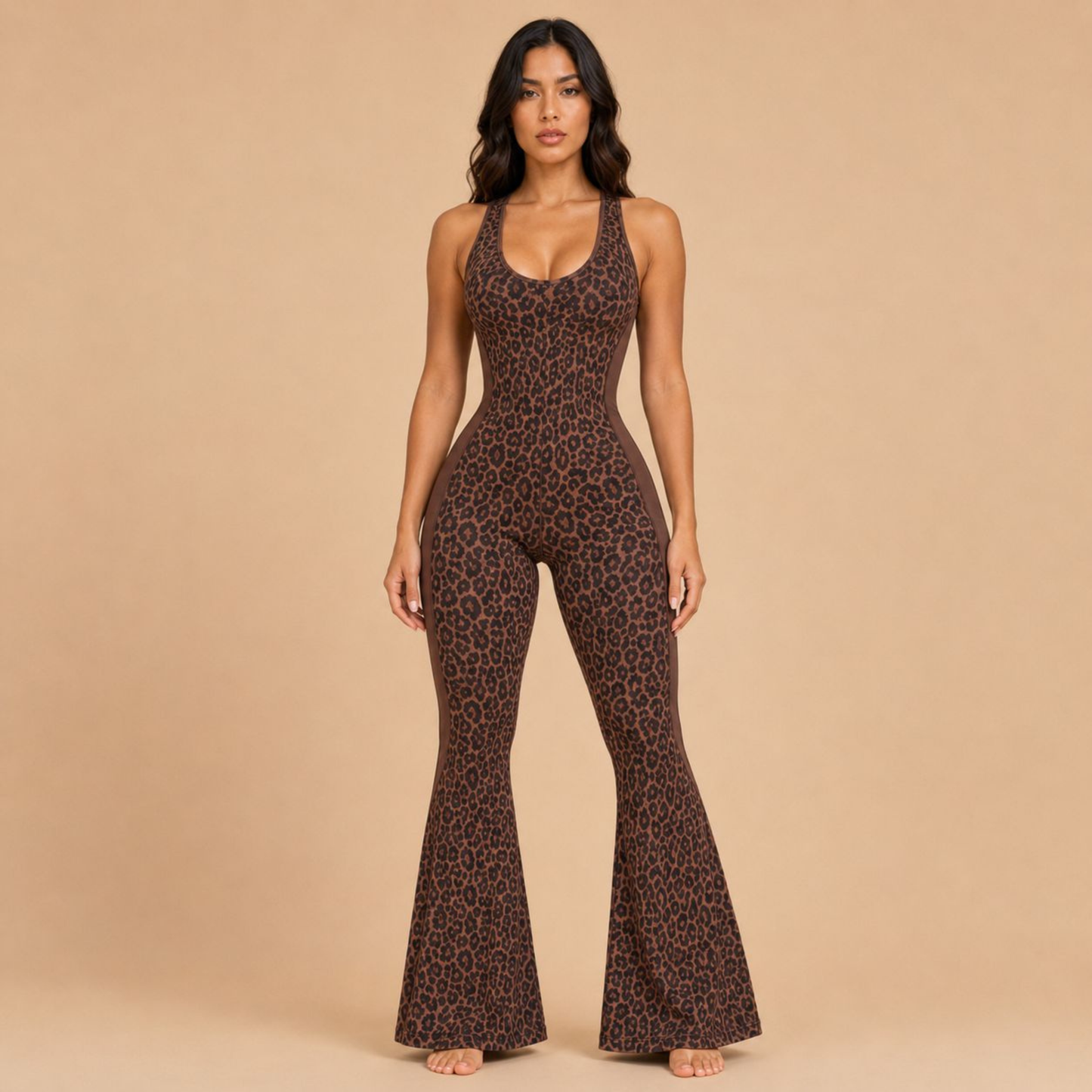 ANIMAL INSTINCTS FLARED JUMPSUIT